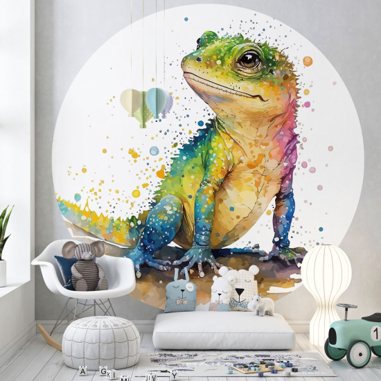 Papel pintado redondo para niños - Infantil - Lagarto