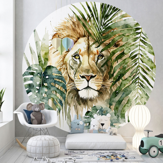 Papel pintado redondo para niños - Infantil - León