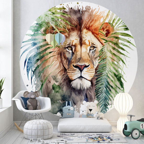 Papel pintado redondo para niños - Infantil - León