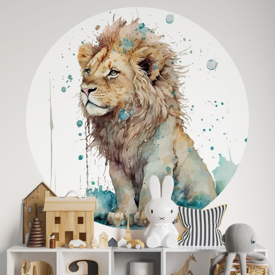 Papel pintado redondo para niños - Infantil - León