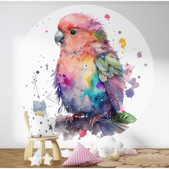 Papel pintado redondo para niños - Infantil - Loro