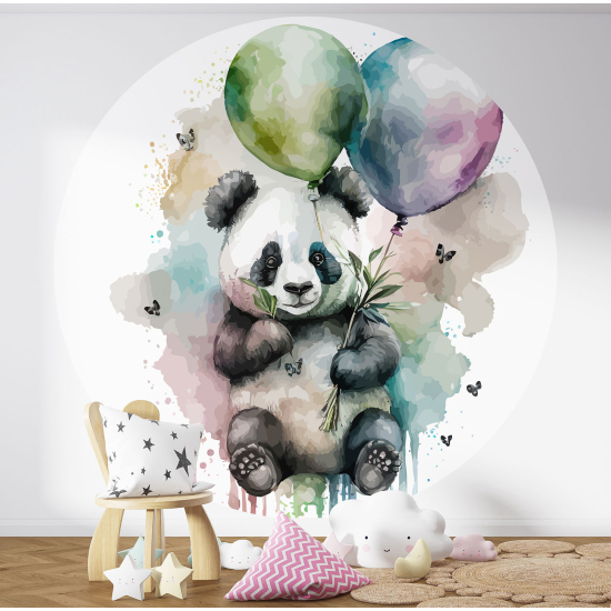 Papel pintado redondo para niños - Infantil - Panda