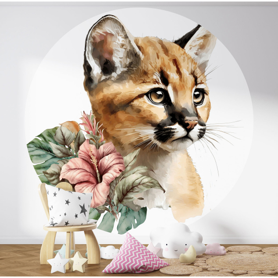 Papel pintado redondo para niños - Infantil - Pequeña Pantera