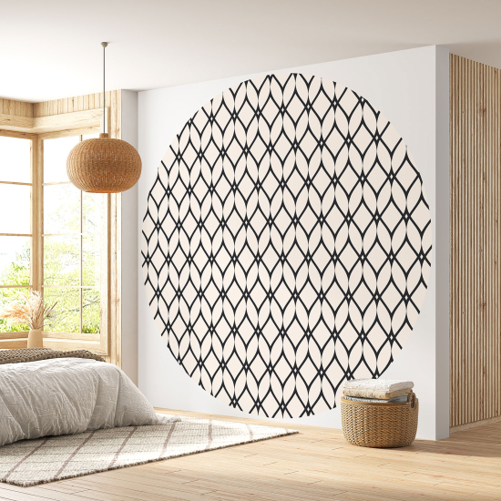 Papel pintado redondo - Rombos
