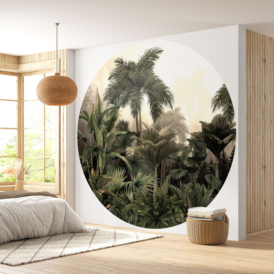 Papel pintado redondo - Selva Tropical