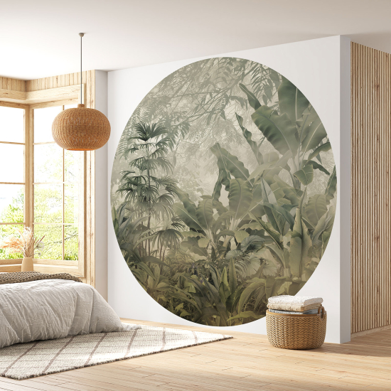 Papel pintado redondo - Selva Tropical