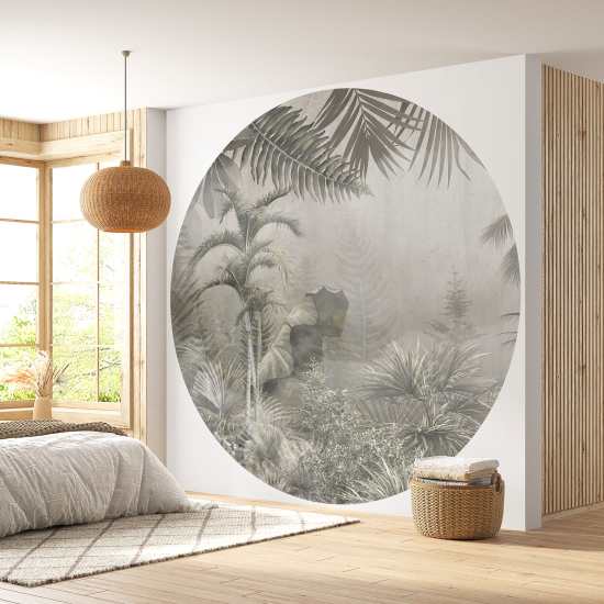Papel pintado redondo - Selva Tropical
