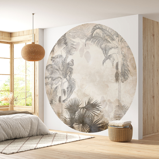 Papel pintado redondo - Selva Tropical