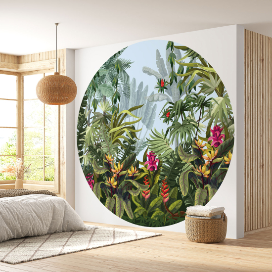Papel pintado redondo - Selva Tropical