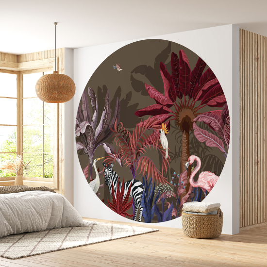Papel pintado redondo - Selva Tropical