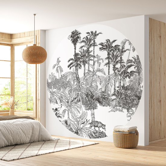Papel pintado redondo - Selva Tropical