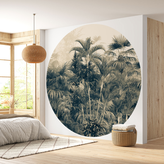 Papel pintado redondo - Selva Tropical