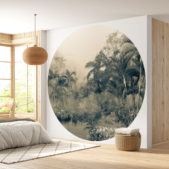 Papel pintado redondo - Selva Tropical