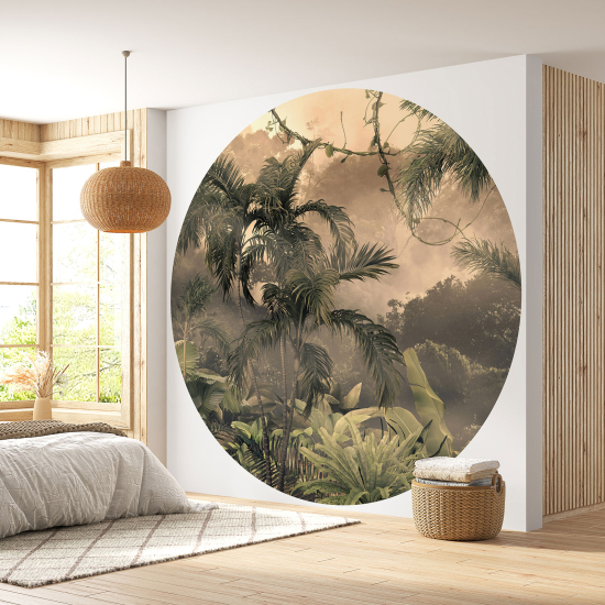 Papel pintado redondo - Selva Tropical