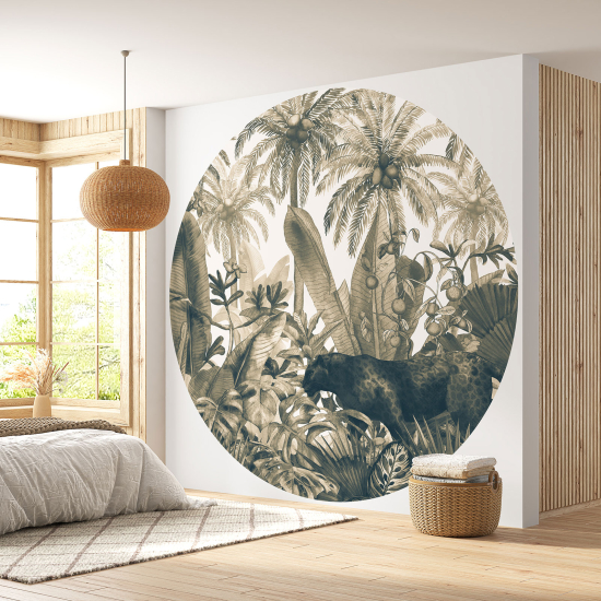Papel pintado redondo - Selva Tropical
