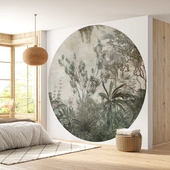 Papel pintado redondo - Selva Tropical