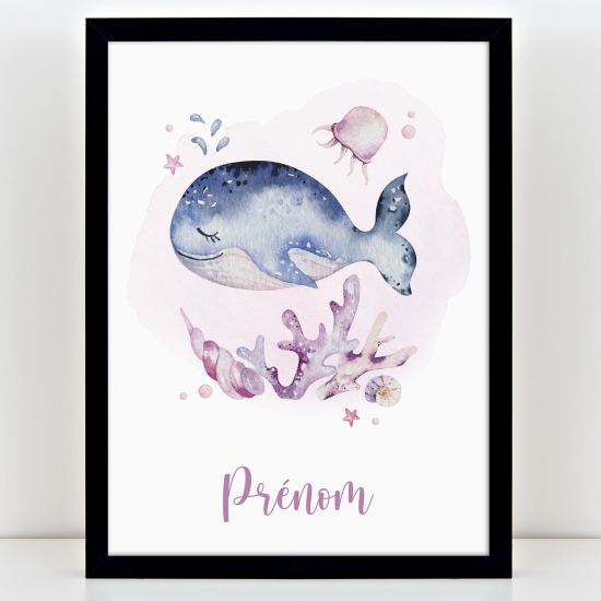 Póster infantil personalizado - Ballena
