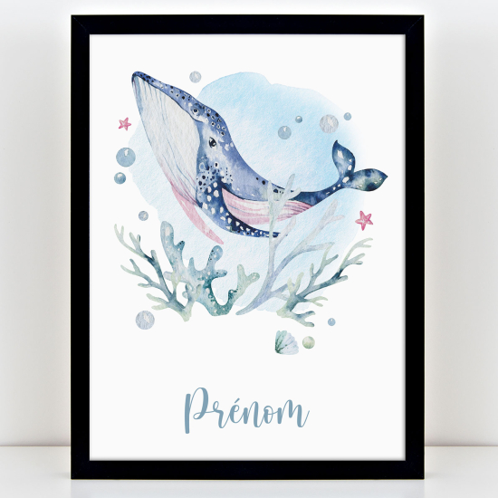 Póster infantil personalizado - Ballena