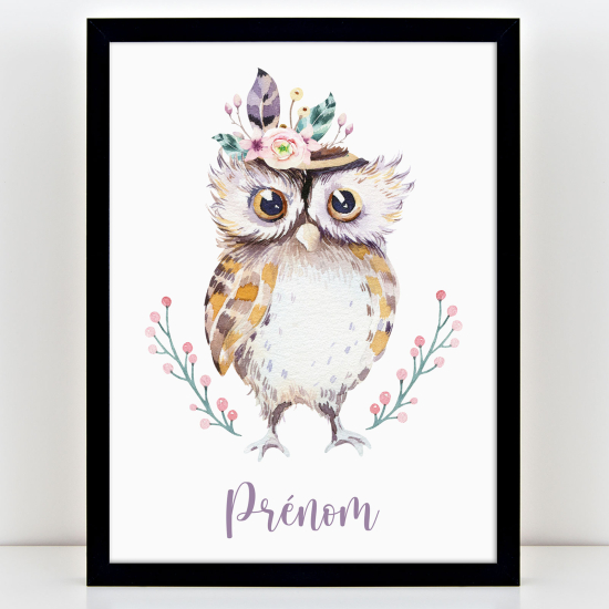 Póster infantil personalizado - Búho