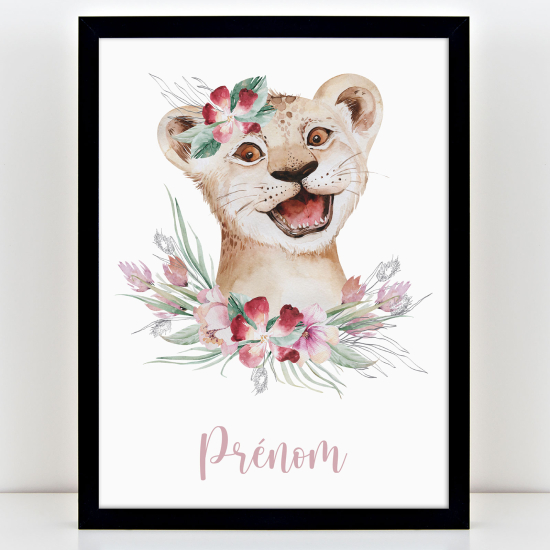 Póster infantil personalizado - Cachorro de león