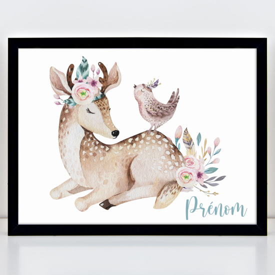 Póster infantil personalizado - Cierva