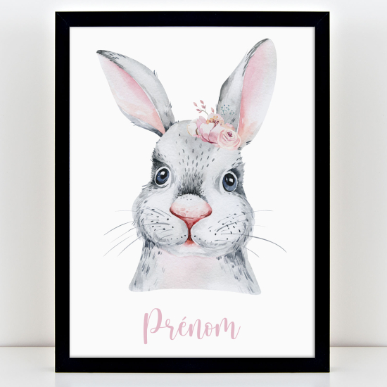 Póster infantil personalizado - Conejo
