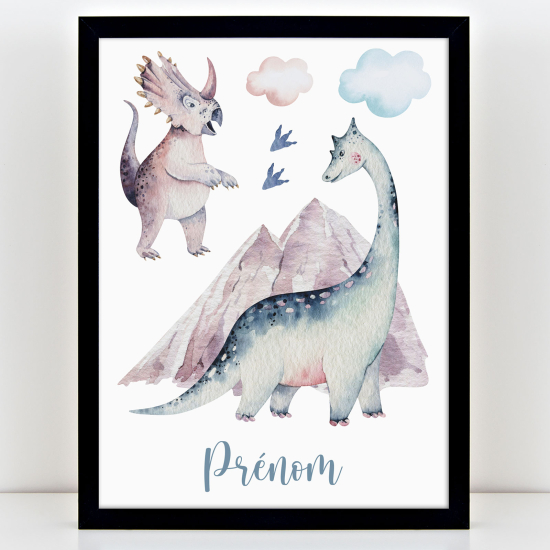 Póster infantil personalizado - Dinosaurios