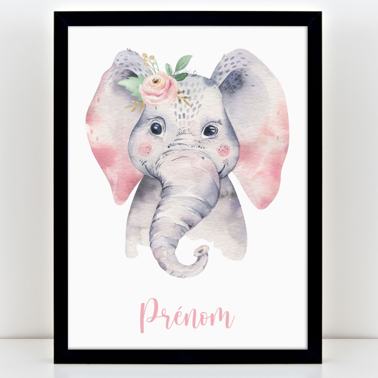 Póster infantil personalizado - Elefante