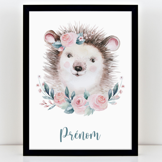 Póster infantil personalizado - Erizo