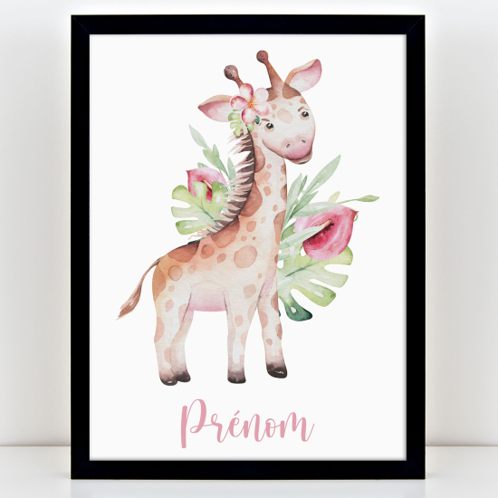 Póster infantil personalizado - Jirafa