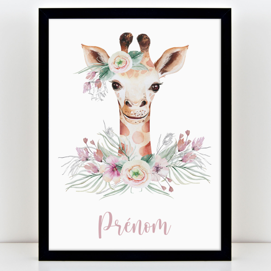 Póster infantil personalizado - Jirafa