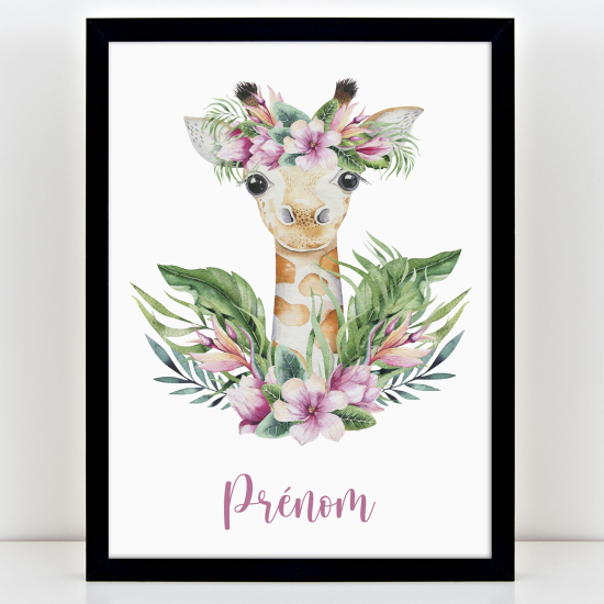Póster infantil personalizado - Jirafa