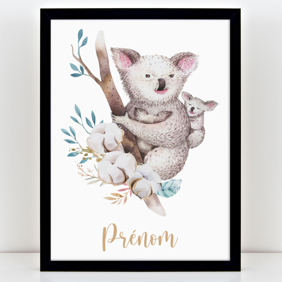 Póster infantil personalizado - Koalas