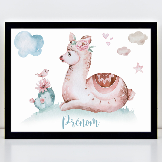 Póster infantil personalizado - Lama