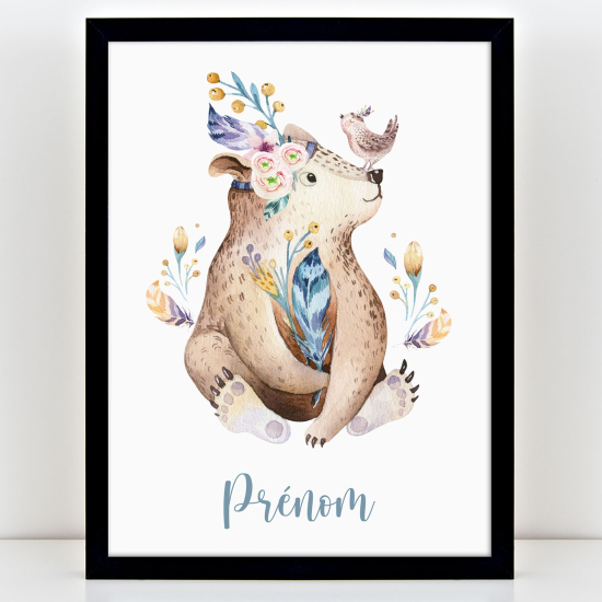 Póster infantil personalizado - Oso