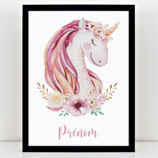 Póster infantil personalizado - Unicornio