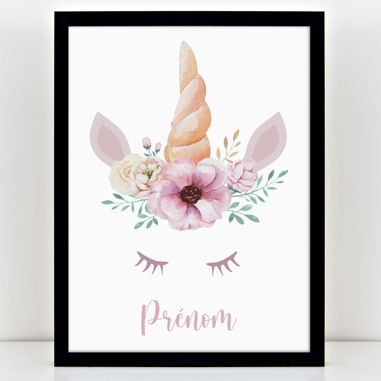 Póster infantil personalizado - Unicornio