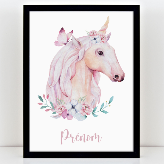 Póster infantil personalizado - Unicornio