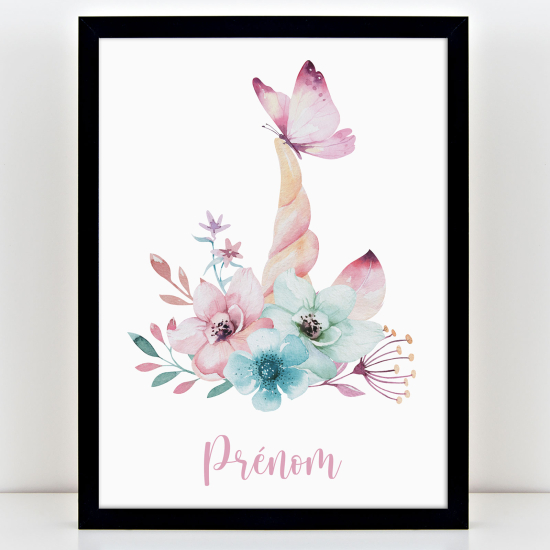 Póster infantil personalizado - Unicornio