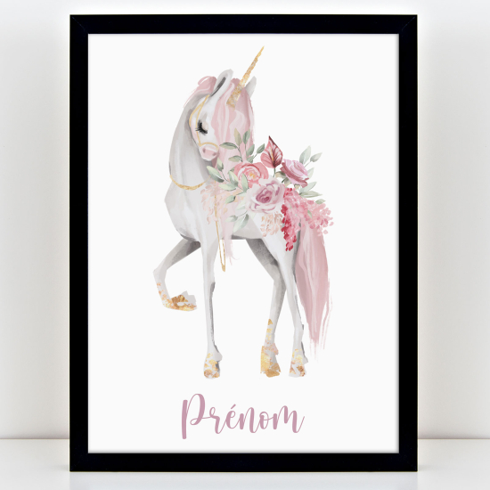 Póster infantil personalizado - Unicornio