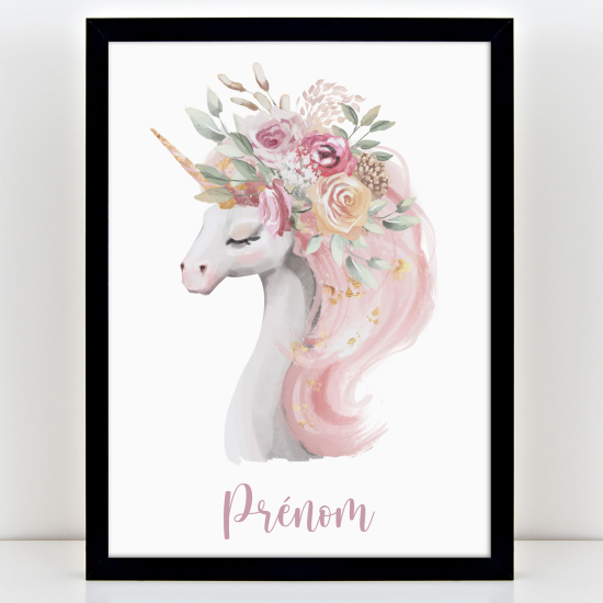 Póster infantil personalizado - Unicornio