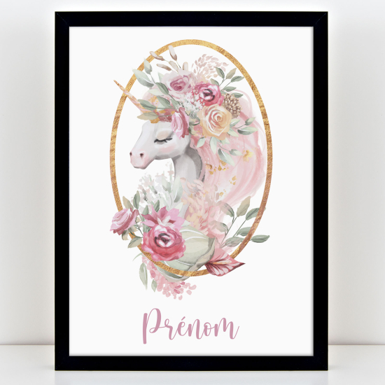 Póster infantil personalizado - Unicornio