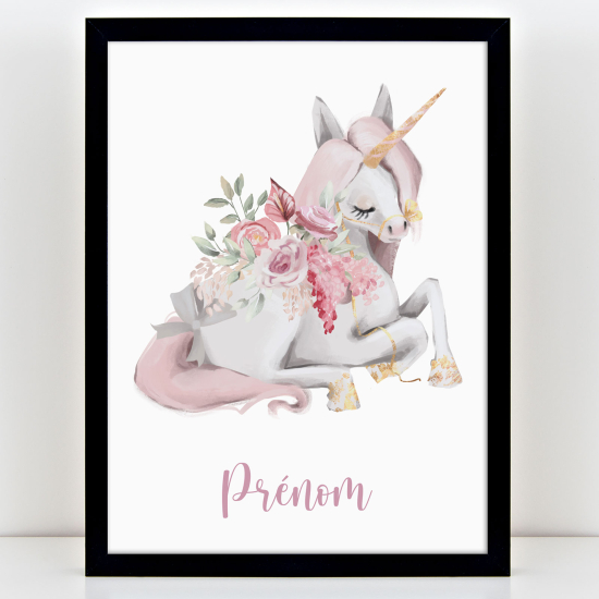 Póster infantil personalizado - Unicornio