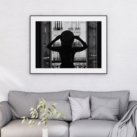 Póster - Mujer en el balcón