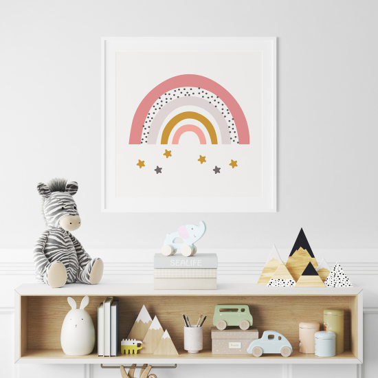 Póster para niños - Infantil - Arcoíris Estrellas