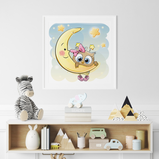 Póster para niños - Infantil - Búho Luna
