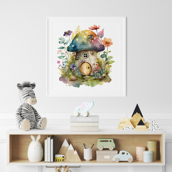 Póster para niños - Infantil - Casa Champiñón