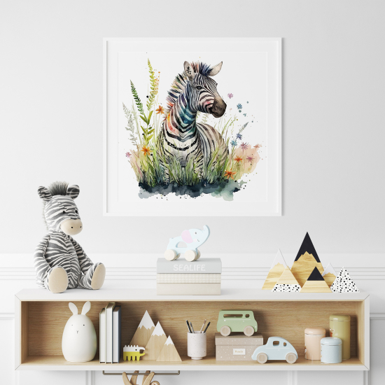 Póster para niños - Infantil - Cebra