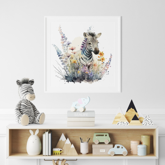 Póster para niños - Infantil - Cebra