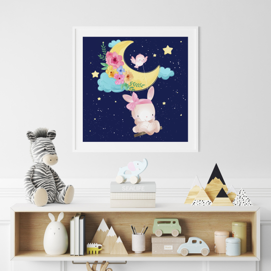 Póster para niños - Infantil - Conejito Lindo Luna